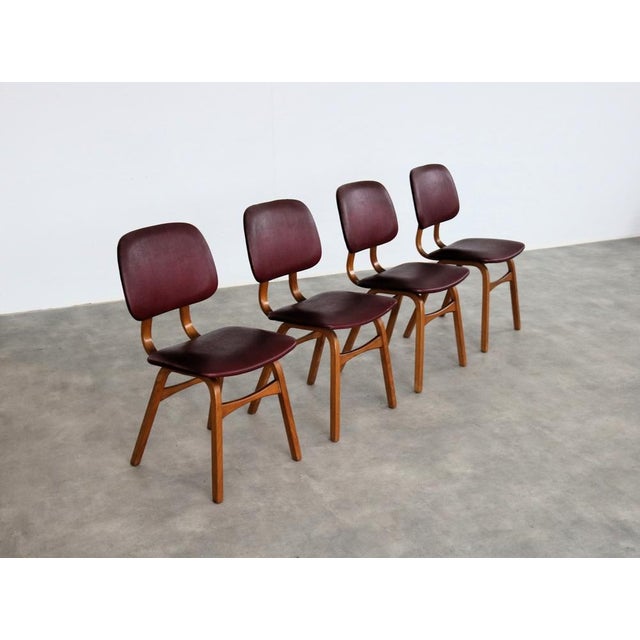 Vintage Dining Chairs, 1960s, Set of 4, in Good conditions. Designed 1960 to 1969