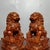 Late 19th Century Pair of Hand-Carved Boxwood Guardian Lion Statues on Decorative Bases For Sale - Image 5 of 9