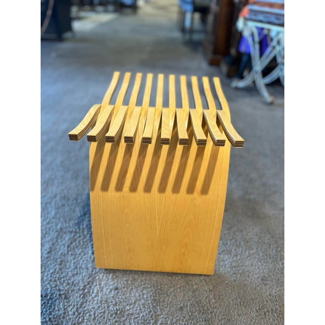 2000 - 2009 Herman Miller Tan Wood "Capelli" Stool For Sale - Image 5 of 8