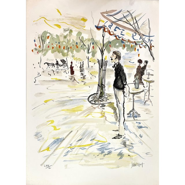 Gabriel Dauchot, Café Ritz, 1975, Original Lithograph For Sale