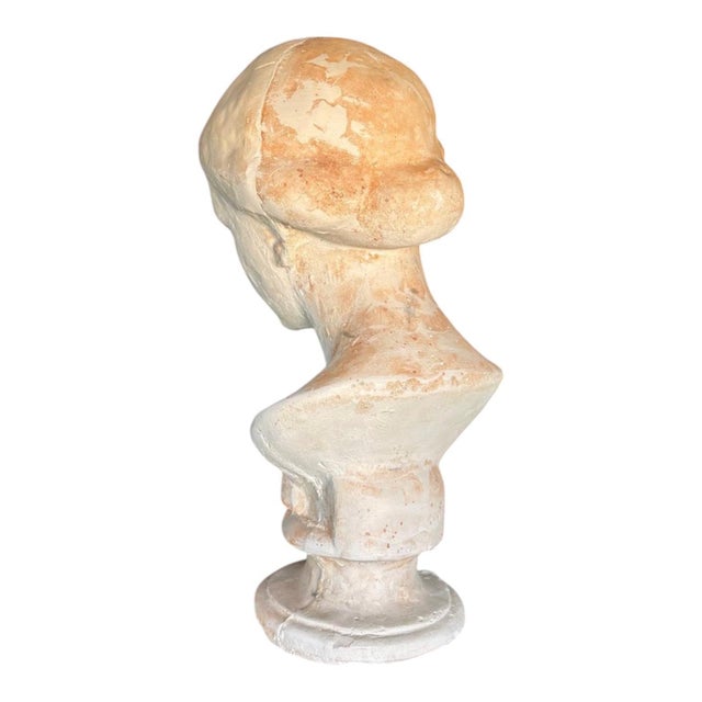 Classic Plaster Female Bust, 1960s For Sale - Image 3 of 7