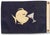 Sz: 11 1/2"H x 17 1/2"W Nylon flag w/ cotton headers & brass grommets. Appliqué details and stitched red cherry. c1960’s