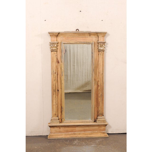 19th C French Tall Mirror w/Column Accents For Sale - Image 10 of 10