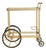 French Vintage Brass & Glass Trolley Serving Cart For Sale