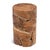 Organic modern design round drum side table crafted from freeform teak fragments pieced together harmoniously. Each table...