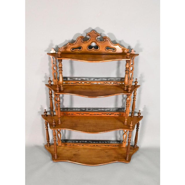 French Shelving Unit in Walnut For Sale - Image 4 of 16