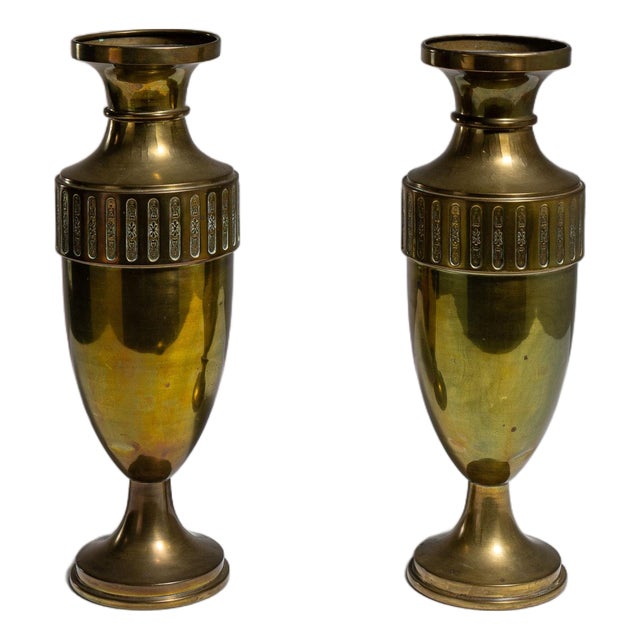 Early 20th Century France Brass Vase For Sale