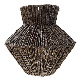Modernist Light Natural Rope Pendant Lamp For Sale