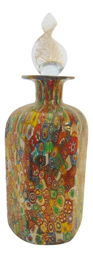 Italian Murano Glass Millefiori Perfume Bottle