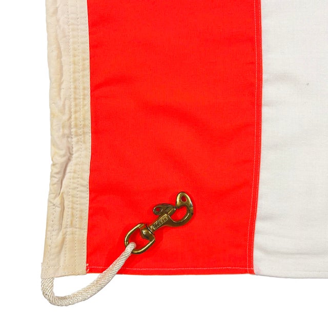 Large Vintage Sewn Nautical Signal Flag For Sale - Image 4 of 5