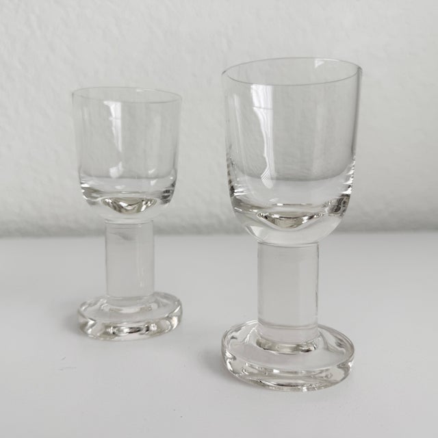 1970s Pair of Scandinavian Port, Cordial, Aperitif Glasses For Sale - Image 4 of 6
