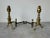 Pair of Vintage American Brass & Metal Andirons With Claw and Ball Feet For Sale - Image 11 of 12