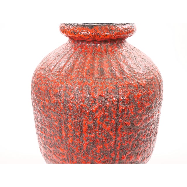 Ceramic Mid-20th Century West German Large Fat Lava Decorative Vase For Sale - Image 7 of 11