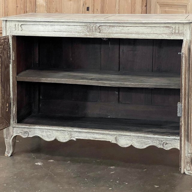 Wood 18th Century French Louis XV Painted Buffet For Sale - Image 7 of 17