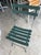 French Vintage Moulin Galland French Green Bistro Foldable Chairs - Set of 14 For Sale - Image 3 of 12