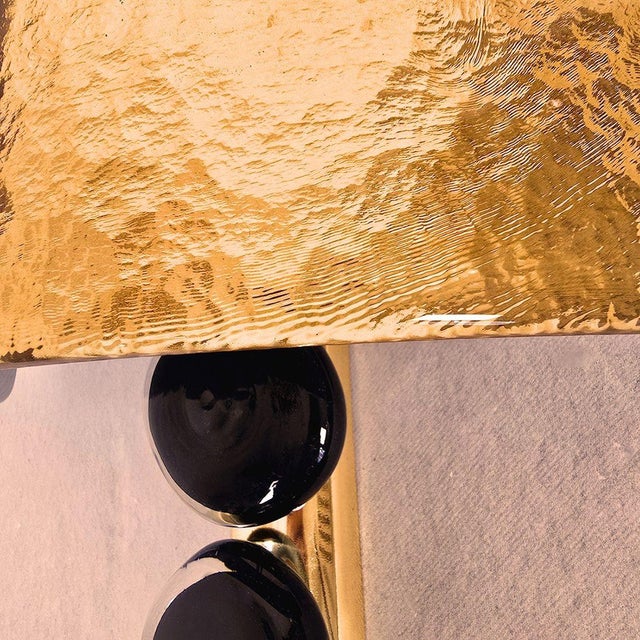Pair of Gold Murano Glass, Mid Century Modern Sconces, Italy 1980s For Sale - Image 9 of 11