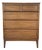 Vintage Dixie Furniture Co. Walnut 5-Drawer Highboy Chest, Mid-Century Modern For Sale