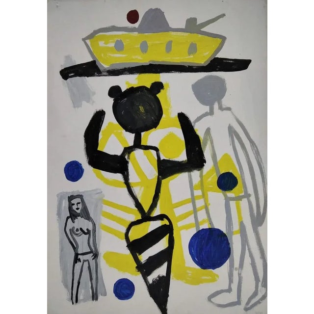Pepe Nebot, Composition, 1989, Mixed Media on Paper For Sale - Image 6 of 6