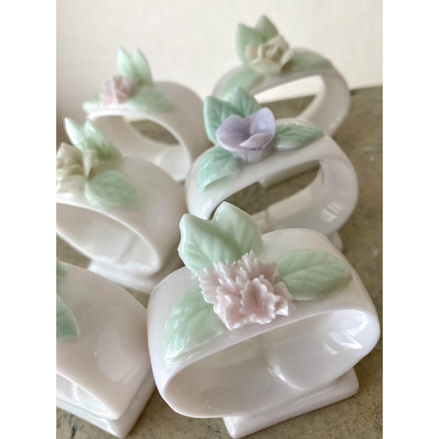 Mid 20th-Century Ardalt Lenwile Porcelain China Napkins Rings- Set of 6 For Sale - Image 11 of 13