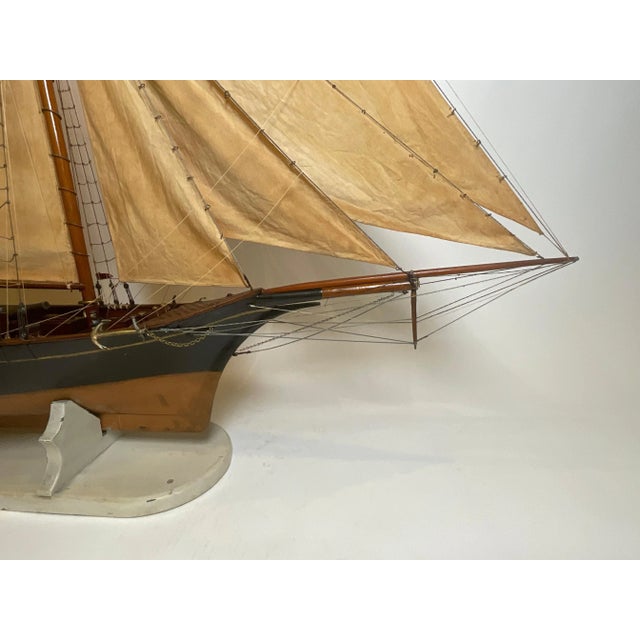 Wood Exceptional Model of Schooner Wanderer For Sale - Image 7 of 12