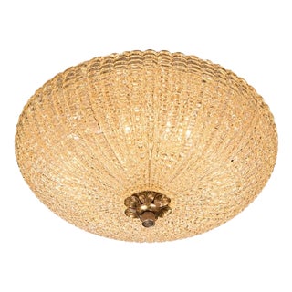 Ceiling Light with Gold Inclusion in the style of Borovier & Toso, 1990 For Sale
