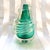 1980s Green Art Glass Perfume Bottle With Long Stopper For Sale - Image 4 of 6