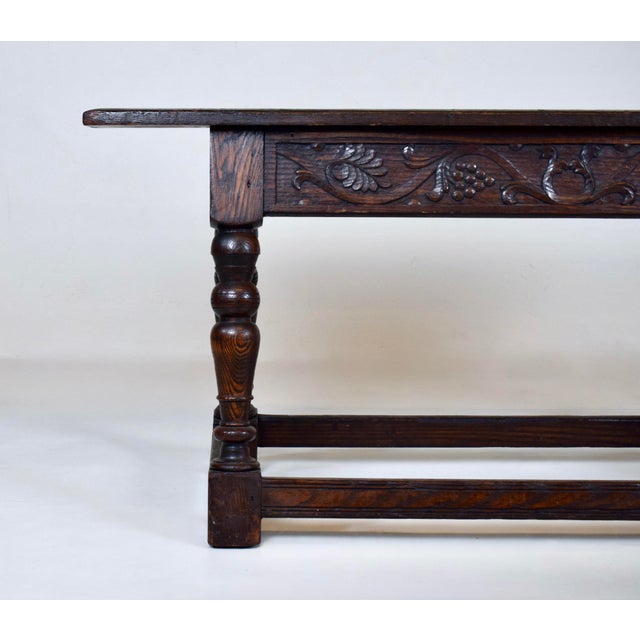 Wood Jamestown Lounge Co. Bench English Jacobean Revival Style For Sale - Image 7 of 9