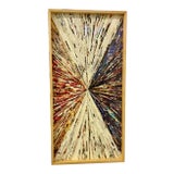 “Starburst” By: Noelle Dumas Framed Mixed Media on a Board For Sale