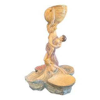 Italian Art Nouveau Glazed Ceramic Centerpiece, 1900 For Sale