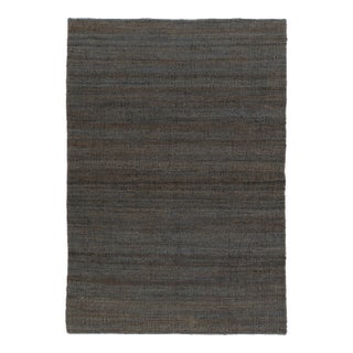 Grey Solid Handwoven Premium Natural Jute Yarn Flatweave Rug 8x10 Ft. For Sale