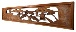 Shōwa Era Ranma Temple Wall Decoration in Wood, Japan, 1960s