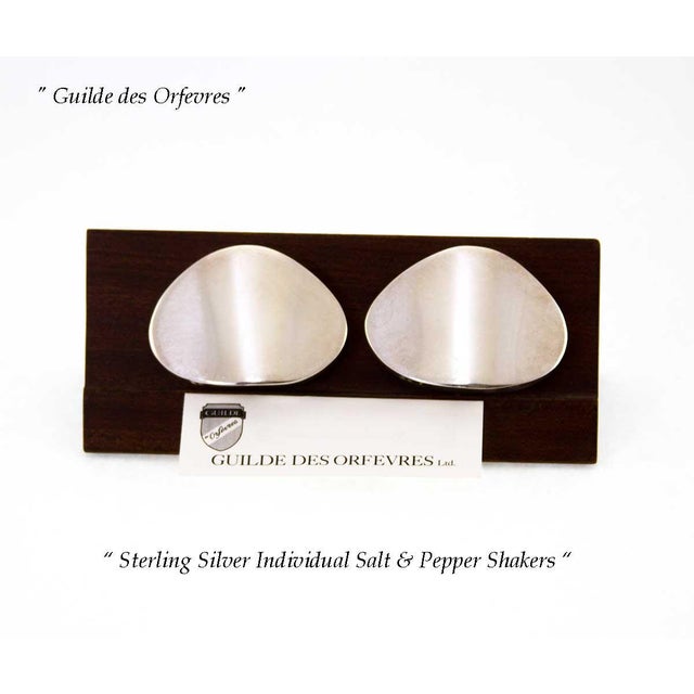 1960s Sterling Silver Individual Salt & Pepper. For Sale - Image 16 of 18