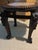 19th Century Antique Hand-Carved Chinese Low Stand / Side Table With Mable Top For Sale - Image 5 of 7