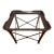 Maitland Smith Leather, Bronzed Wrought-Iron and Glass Side Table For Sale