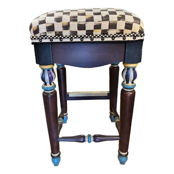 1990s MacKensie-Childs Counter Stool For Sale
