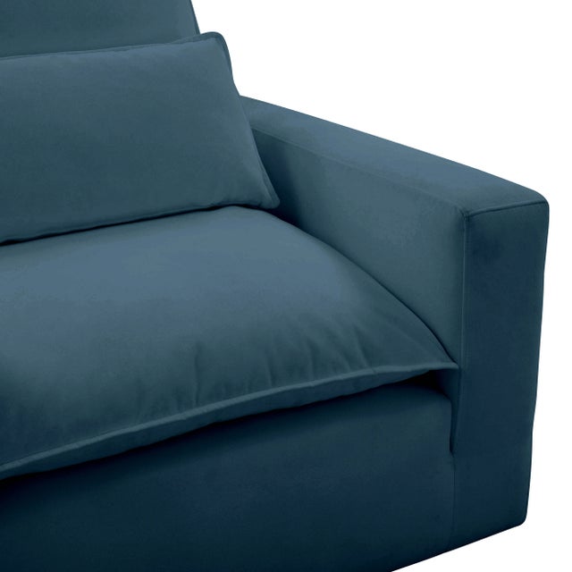 2020s Cali Navy Performance Fabric Arm Chair For Sale - Image 5 of 7