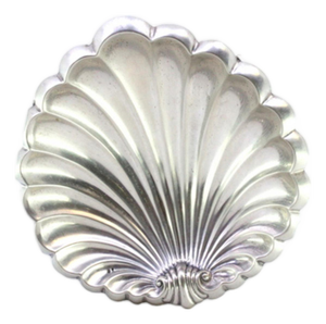 Shell-Shaped Silver Bowl with Fish-Shaped Feet