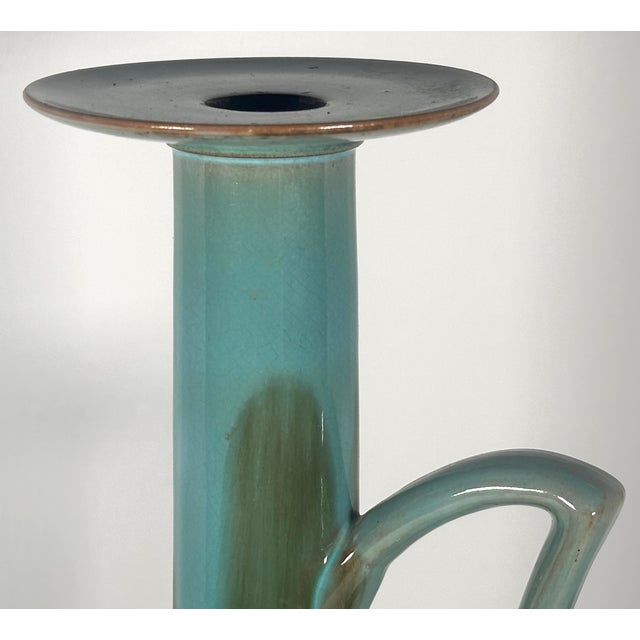 Ceramic Clement Massier Golfe Juan Art Pottery Chamberstick c.1900 For Sale - Image 7 of 16