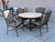 2010s Michael Taylor Outdoor Dining Table With Natural Stone Top For Sale - Image 5 of 6
