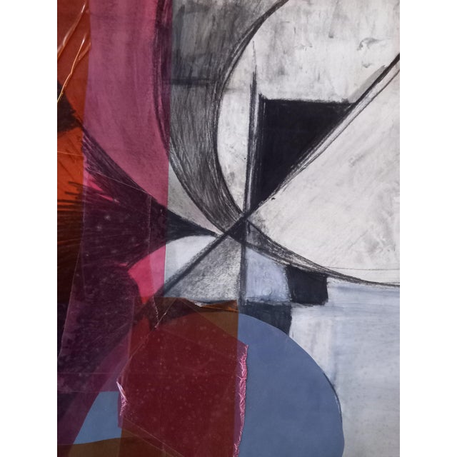 Ferdinando Meccani, Composition, 1976, Mixed Media on Paper For Sale - Image 3 of 5