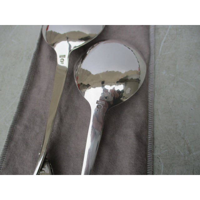 Mid 20th Century Georg Jensen Blossom Pattern #84 - Pair of 2 For Sale - Image 5 of 6