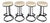 Vintage Shaver-Howard Swivel Counter Stools, Set of Four, Circa 1970s For Sale