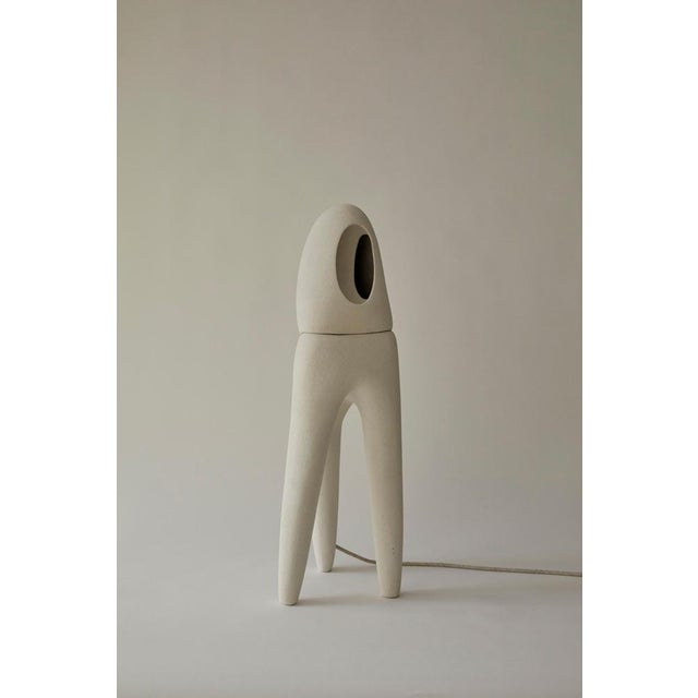 Ceramic Nomad II:04 Table Lamp in White Sand Stoneware by Sofia Karnukaeva For Sale - Image 7 of 8