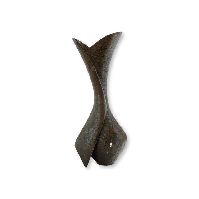 R & Y Augousti Paris Sculptural Shagreen Vase For Sale In Los Angeles - Image 6 of 7