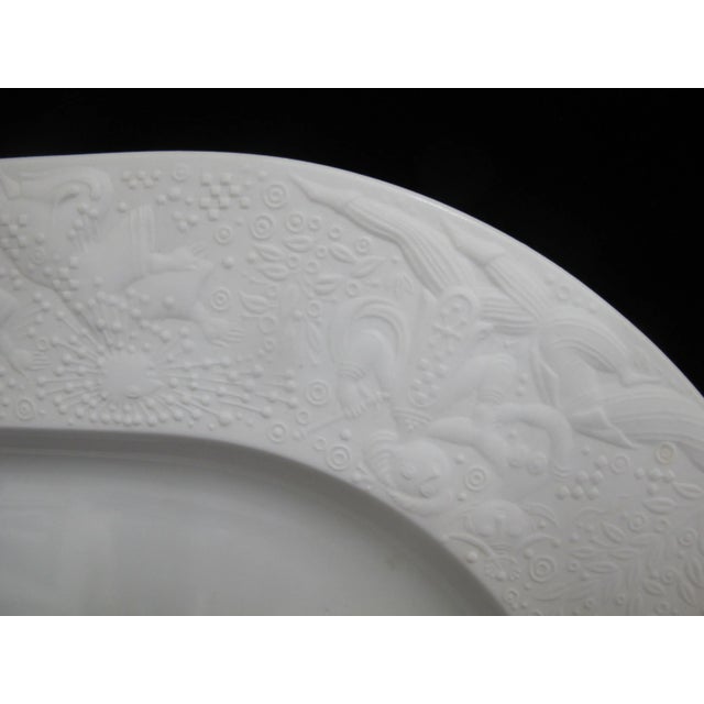 Bjorn Wiinblad Rosenthal Bjorn Wiinblad Magic Flute White Porcelain 16 1/2" Serving Tray For Sale - Image 4 of 9