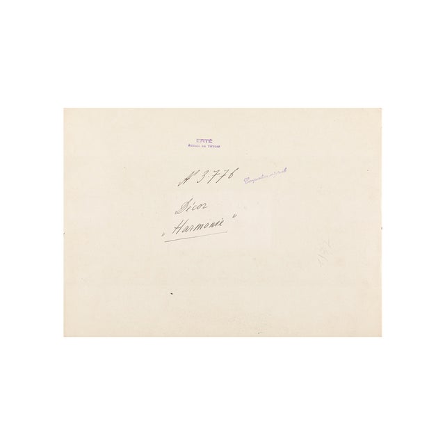 Erté, Harmony, 1930s, Tempera on Cardboard For Sale - Image 6 of 8