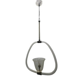 Barovier Murano Glass Light Pendant by Ercole Barovier, 1940s For Sale