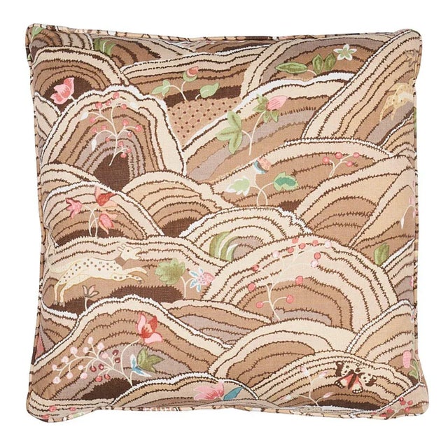 This pillow features Rolling Hills with a self welt finish. Charming animals gambol within a naïve landscape in this...