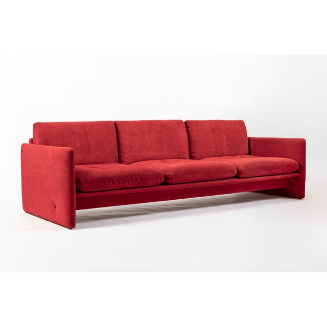 Modern Vintage Italian Modern Red Simone Sofa by Simon International, Italy, Circa 1972 For Sale - Image 3 of 18