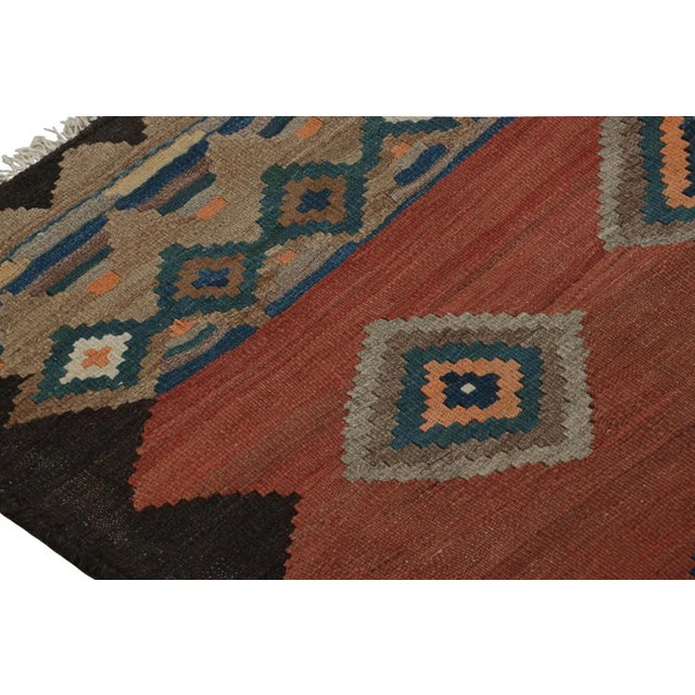 1950s Vintage Tribal Afghan Kilim Runner Rug With Medallions For Sale In New York - Image 6 of 7